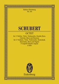 Schubert: Octet F major Opus 166 D 803 (Study Score) published by Eulenburg